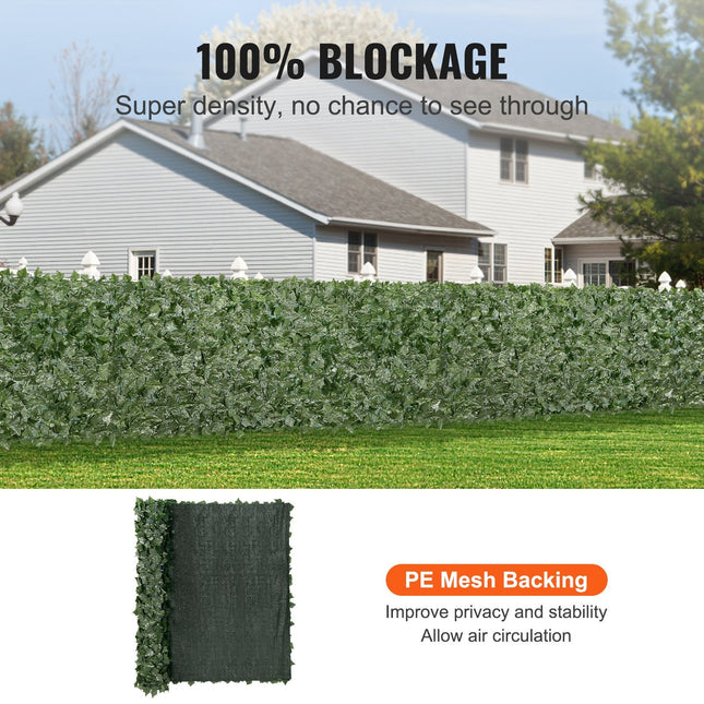 Ivy Privacy Fence, 59 x 98 in Artificial Green Wall Screen, Greenery Ivy Fence with Mesh Cloth Backing - Petal & Stem