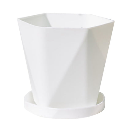 JWDX Flower Pots Clearance, Gardening Suppliesbalcony Household Plastic Flower Pot Resin Nordic Thicken Large Flower Pot, Suitable for Indoor and Outdoor Green Plant Planting White Z1 White - Petal & Stem