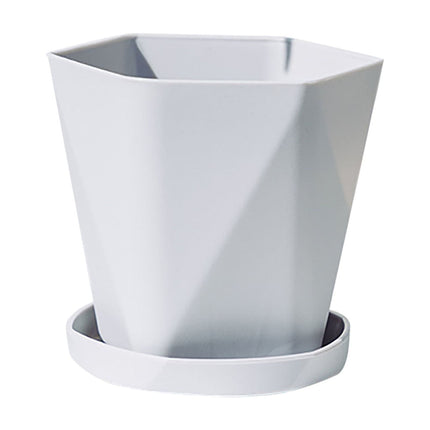JWDX Flower Pots Clearance, Gardening Suppliesbalcony Household Plastic Flower Pot Resin Nordic Thicken Large Flower Pot, Suitable for Indoor and Outdoor Green Plant Planting White Z1 Grey - Petal & Stem