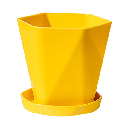 JWDX Flower Pots Clearance, Gardening Suppliesbalcony Household Plastic Flower Pot Resin Nordic Thicken Large Flower Pot, Suitable for Indoor and Outdoor Green Plant Planting White Z1 Yellow - Petal & Stem