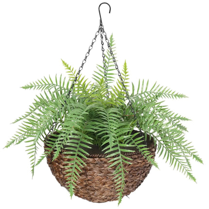 Large Artificial Hanging Basket (Fern Hanging Basket) UV Resistant - Petal & Stem
