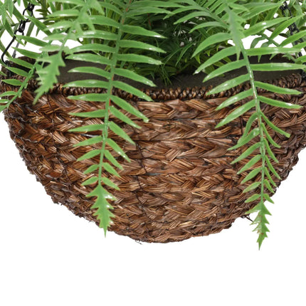 Large Artificial Hanging Basket (Fern Hanging Basket) UV Resistant - Petal & Stem
