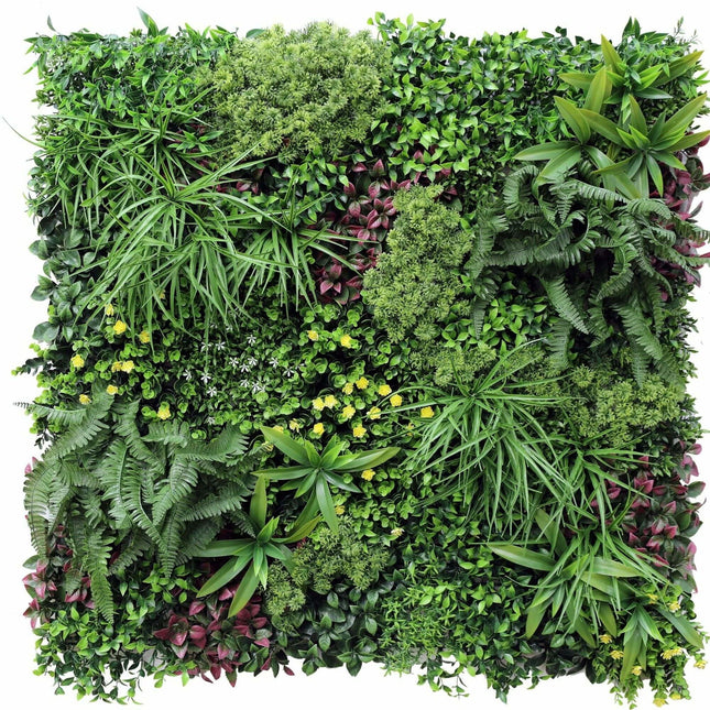 Luxury Country Fern Recycled Vertical Garden / Green Wall UV Resistant 100cm X 100cm - Petal & Stem