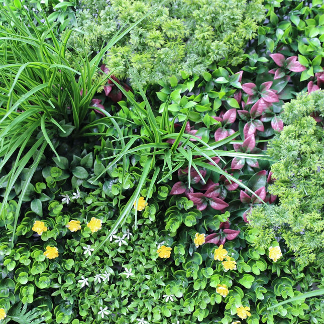 Luxury Country Fern Recycled Vertical Garden / Green Wall UV Resistant 100cm X 100cm - Petal & Stem