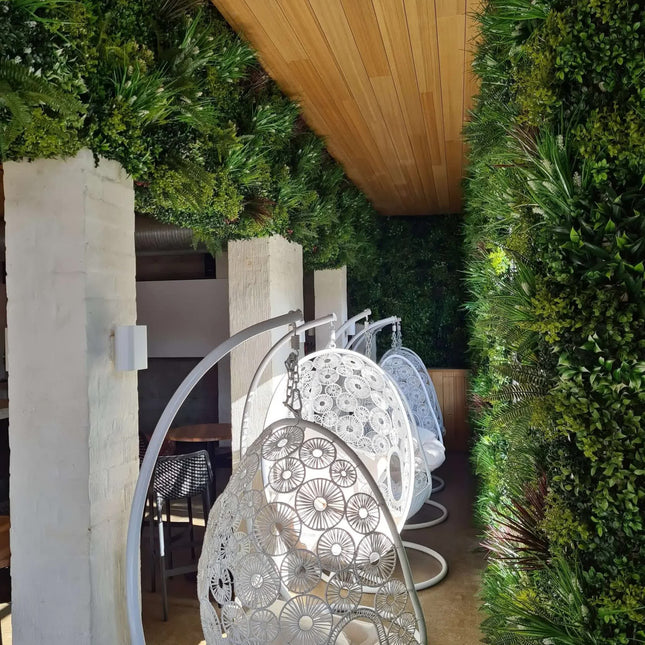 Luxury Lush Spring Recycled Vertical Garden / Green Wall UV Resistant Sample - Petal & Stem