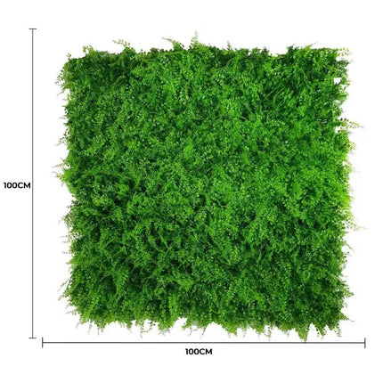 Mediterranean Fern Vertical Garden / Green Wall UV Resistant 1m x 1m - Petal & Stem