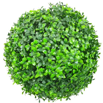 Medium Green Leaf Buxus Topiary Ball UV Resistant 28cm - Petal & Stem