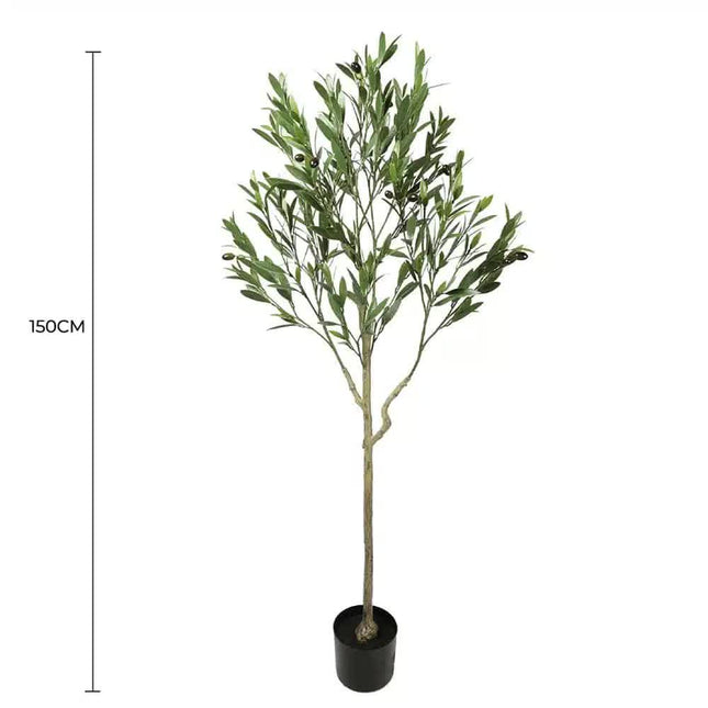 Nearly Natural Artificial Olive Tree UV Resistant 150cm - Petal & Stem