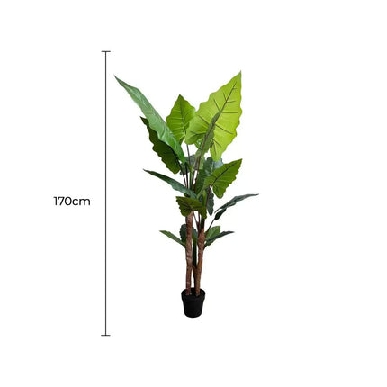 Nearly Natural Artificial Taro Elephant Ear Palm 170cm - Petal & Stem