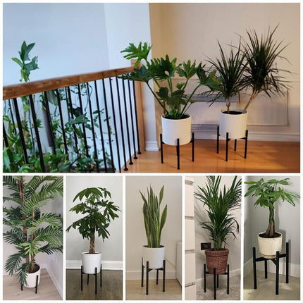 Plant Stand, Simple Style Metal Plant Shelf, Indoor And Outdoor Flower Pot Holder Adjustable Width For 20 30Cm Pots - Petal & Stem