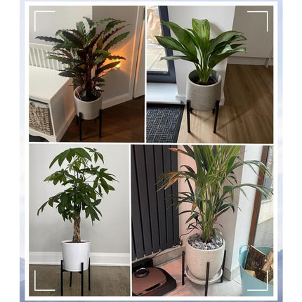 Plant Stand, Simple Style Metal Plant Shelf, Indoor And Outdoor Flower Pot Holder Adjustable Width For 20 30Cm Pots - Petal & Stem