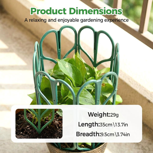 Plant Trellis for Climbing Plants, Indoor Outdoor Plastic Garden Trellis, Adjtable Potted Plant Support for Pothos, Ivy, Hoya, Monstera & Flower Vines (3PCS) - Petal & Stem