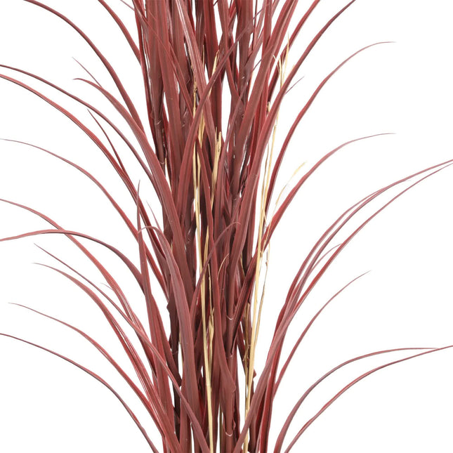 Premium Potted Burgundy Artificial Long Grass (Yucca Grass / Reed Grass) 180cm UV Resistant - Petal & Stem