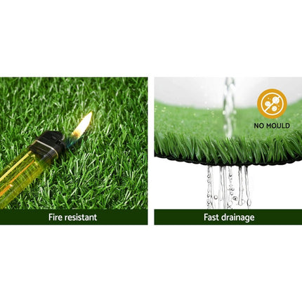 Prime Turf 2x10m Artificial Grass Synthetic Fake 20SQM Turf Lawn 17mm Tape - Petal & Stem