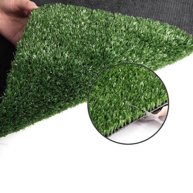 Prime Turf Artificial Grass 1mx20m 17mm Synthetic Fake Lawn Turf Plant Plastic Olive - Petal & Stem