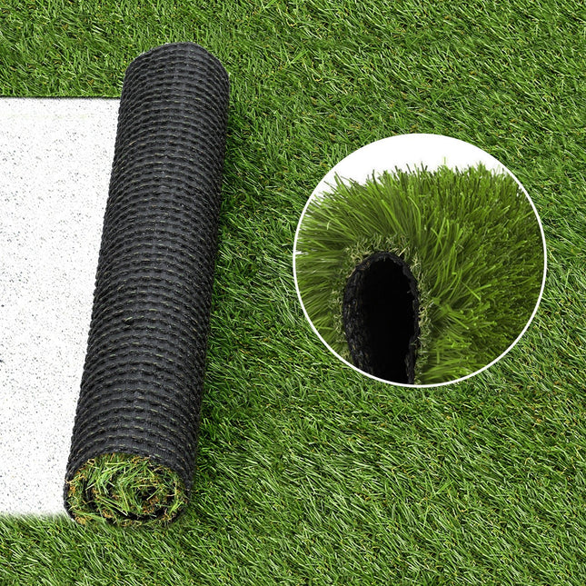 Prime Turf Artificial Grass 30mm 2mx5m 30SQM Synthetic Fake Lawn Turf Plastic Plant 4 coloured - Petal & Stem