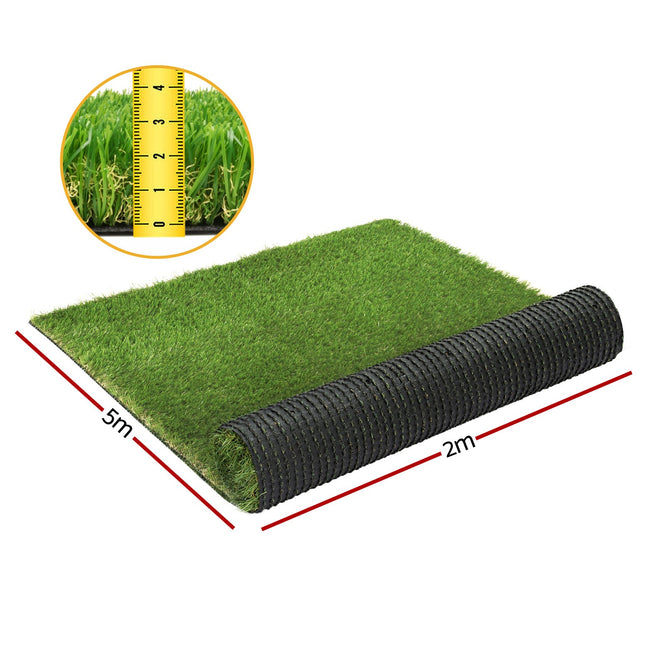 Prime Turf Artificial Grass 30mm 2mx5m 60SQM Synthetic Fake Lawn Turf Plastic Plant 4 coloured - Petal & Stem