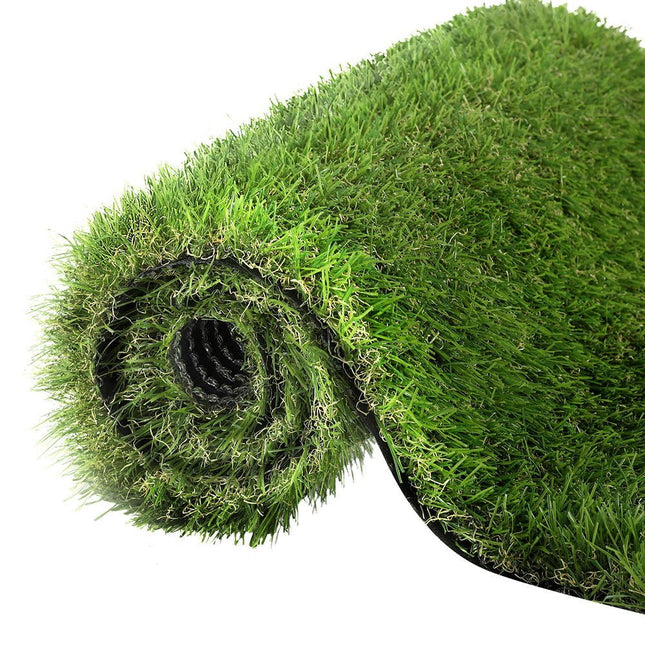 Prime Turf Artificial Grass 35mm 2mx5m Synthetic Fake Lawn Turf Plastic Plant 4 coloured - Petal & Stem