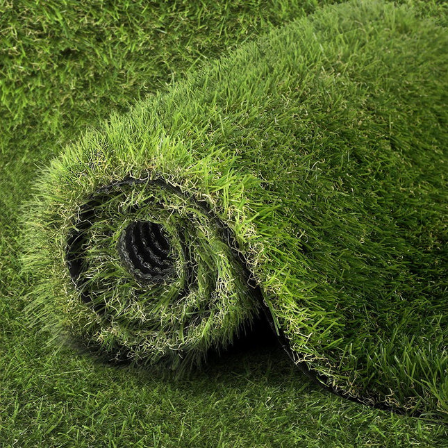 Prime Turf Artificial Grass 35mm 2mx5m Synthetic Fake Lawn Turf Plastic Plant 4 coloured - Petal & Stem