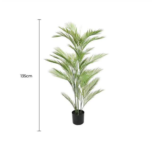 Real Touch Artificial Phoenix Palm Tree UV Resistant 135cm - Petal & Stem