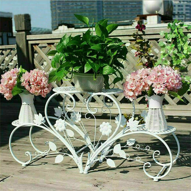 Set of 2 Plant Stand Wedding Garden Flower Shelf Rack - Petal & Stem