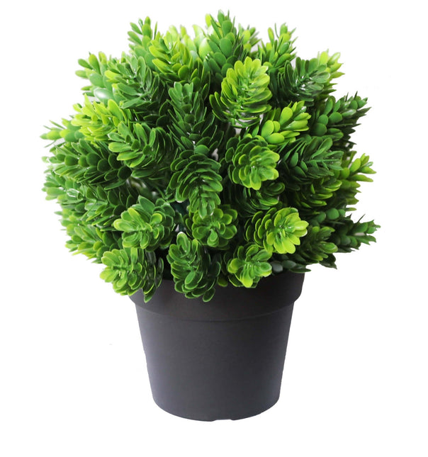 Small Potted Artificial Flowering Hop Plant UV Resistant 20cm - Petal & Stem