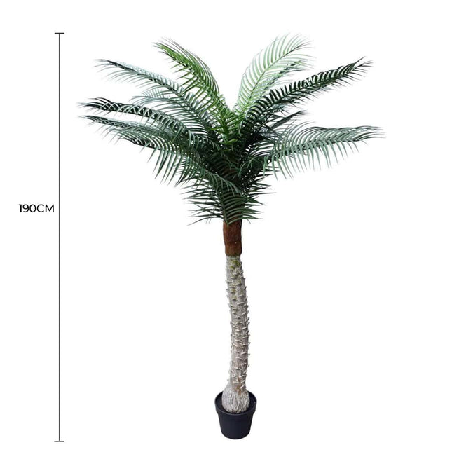 Tropical Phoenix Artificial Potted Palm Tree 190cm UV Resistant - Petal & Stem
