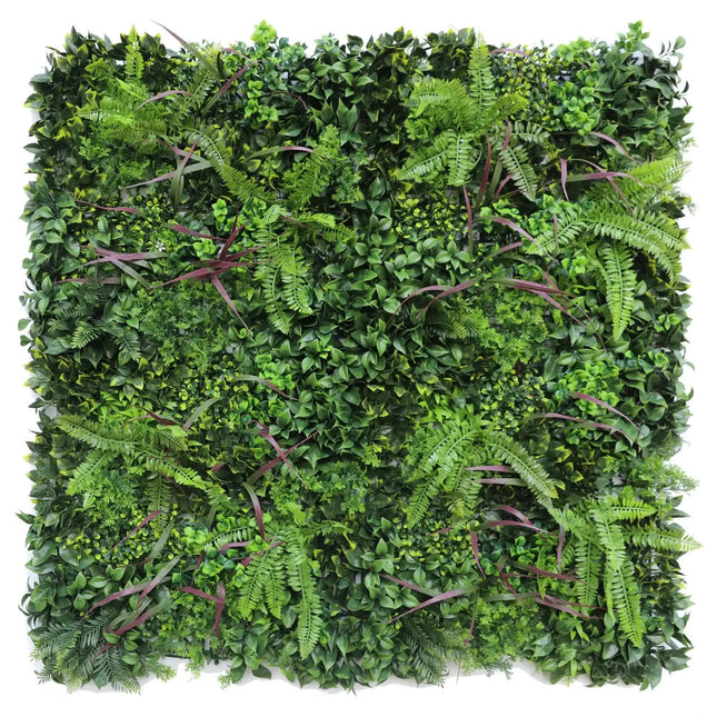 Verdant Fern Artificial Vertical Garden / Green Wall Panel 1m x 1m UV Resistant - Petal & Stem