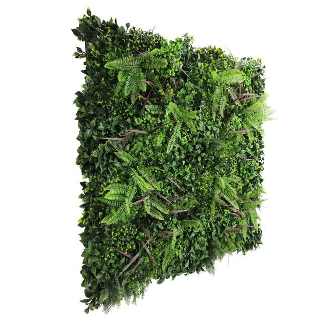 Verdant Fern Artificial Vertical Garden / Green Wall Panel 1m x 1m UV Resistant - Petal & Stem