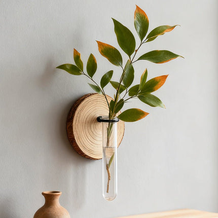 Wall Mounted Hydroponic Plant Test TubeFlower Pot for Indoor Plants & Cuttings - Petal & Stem