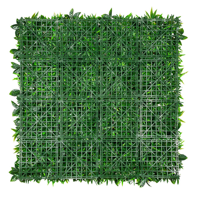 White Grassy Greenery Vertical Garden / Green Wall UV Resistant 100cm x 100cm - Petal & Stem