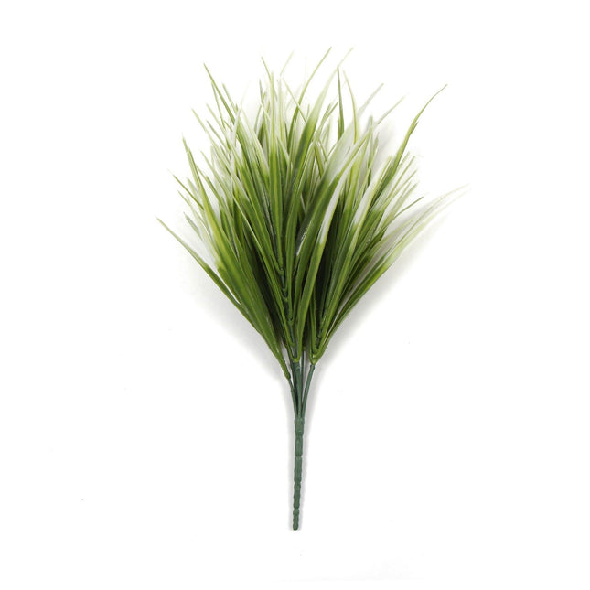 White Tipped Grass Stem UV Resistant 35cm - Petal & Stem