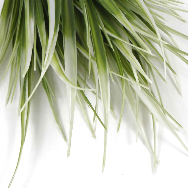 White Tipped Grass Stem UV Resistant 35cm - Petal & Stem