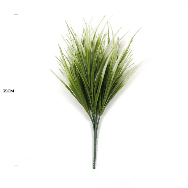 White Tipped Grass Stem UV Resistant 35cm - Petal & Stem