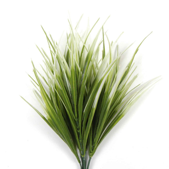 White Tipped Grass Stem UV Resistant 35cm - Petal & Stem
