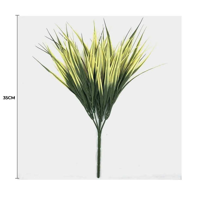 Yellow Tipped Grass Stem UV Resistant 35cm - Petal & Stem