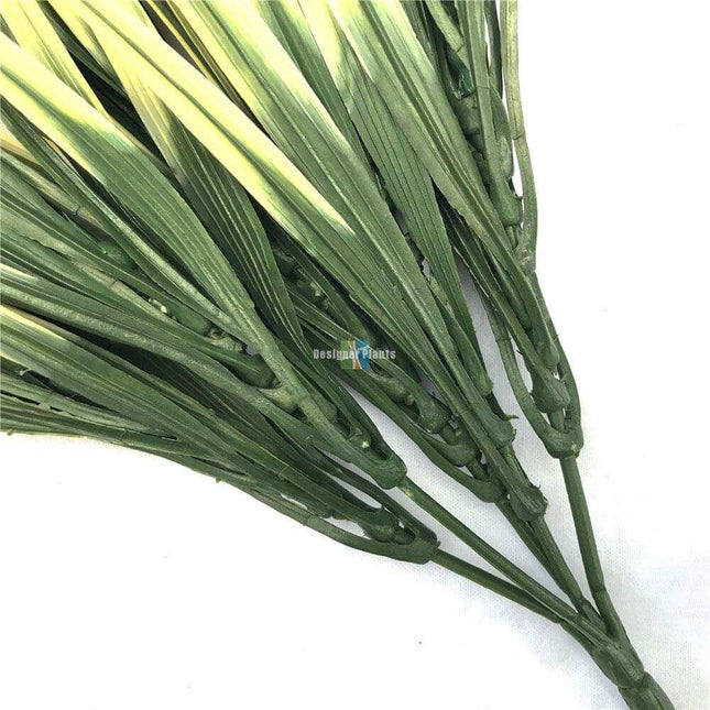 Yellow Tipped Grass Stem UV Resistant 35cm - Petal & Stem