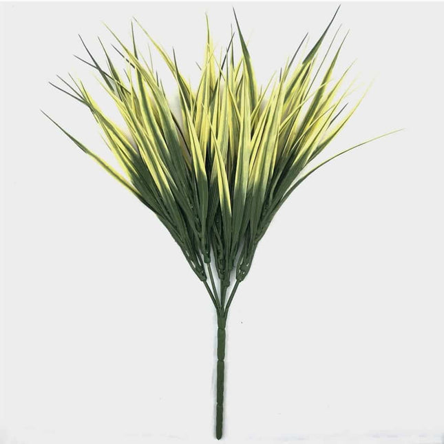 Yellow Tipped Grass Stem UV Resistant 35cm - Petal & Stem