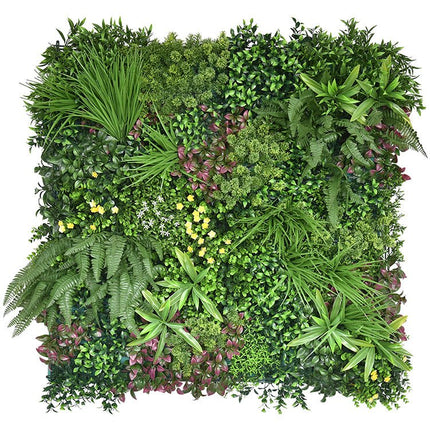 YES4HOMES 1 SQM Artificial Plant Wall Grass Panels Vertical Garden Foliage Tile Fence 1X1M - Petal & Stem