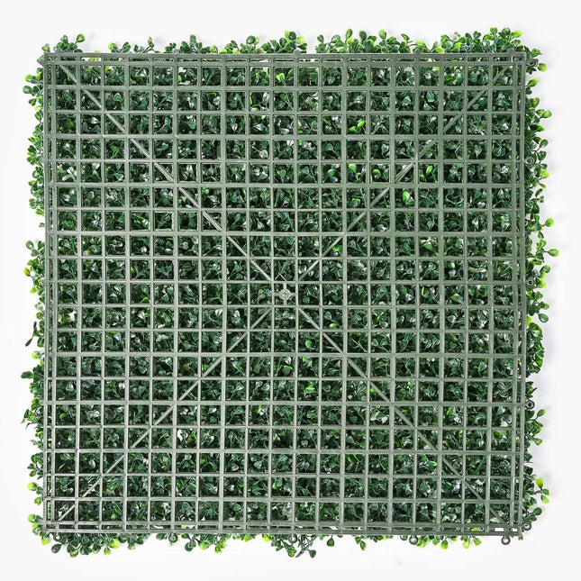 YES4HOMES 12 x Artificial Plant Wall Grass Panels Vertical Garden Tile Fence 50X50CM Green - Petal & Stem