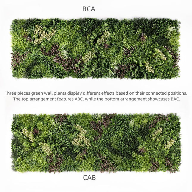 YES4HOMES 3 SQM Artificial Plant Wall Grass Panels Vertical Garden Foliage Tile Fence 1X1M - Petal & Stem