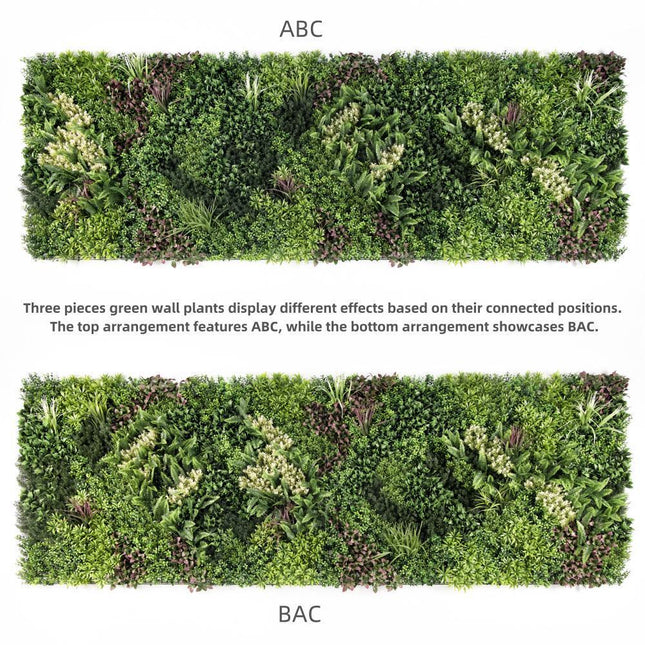 YES4HOMES 3 SQM Artificial Plant Wall Grass Panels Vertical Garden Foliage Tile Fence 1X1M - Petal & Stem