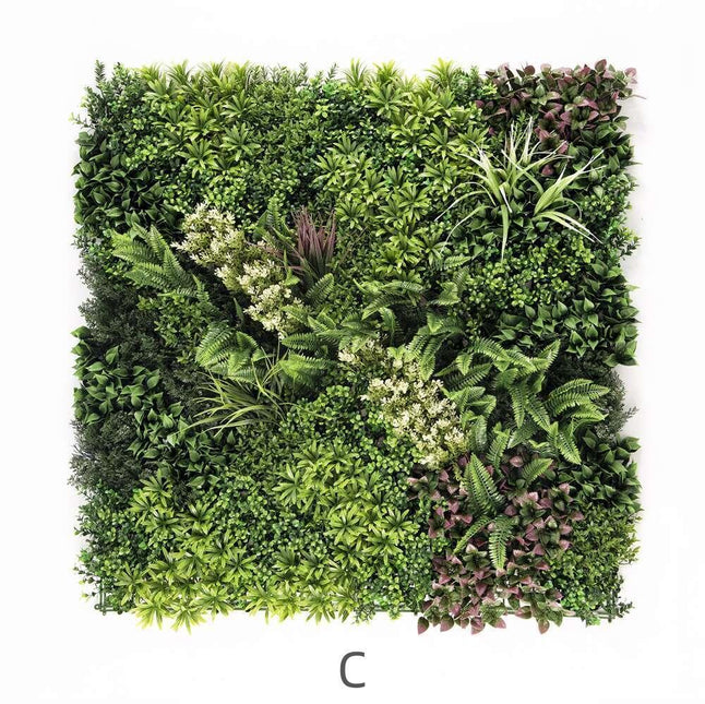 YES4HOMES 3 SQM Artificial Plant Wall Grass Panels Vertical Garden Foliage Tile Fence 1X1M - Petal & Stem
