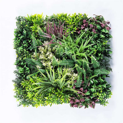 YES4HOMES 4 Artificial Plant Wall Grass Panels Vertical Garden Foliage Tile Fence 50X50 CM - Petal & Stem