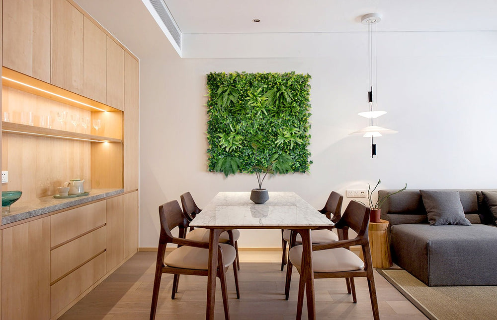 YES4HOMES 5 SQM Artificial Plant Wall D√©cor Grass Panels Vertical Garden Foliage Tile Fence 1X1M - Petal & Stem