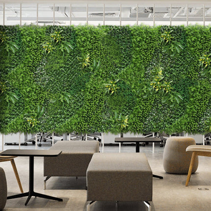 YES4HOMES 5 SQM Artificial Plant Wall D√©cor Grass Panels Vertical Garden Foliage Tile Fence 1X1M Green - Petal & Stem