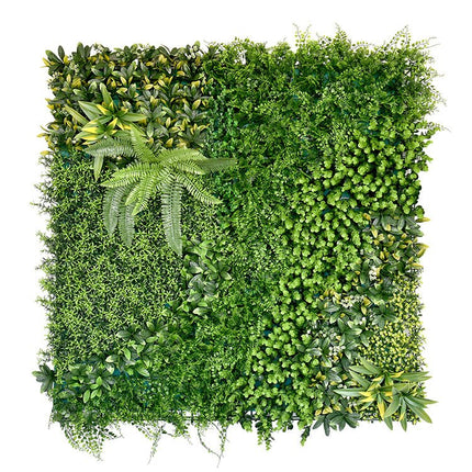 YES4HOMES 5 SQM Artificial Plant Wall D√©cor Grass Panels Vertical Garden Foliage Tile Fence 1X1M Green - Petal & Stem