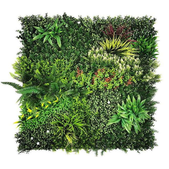 YES4HOMES 5 SQM Artificial Plant Wall D√©cor Grass Panels Vertical Garden Tile Fence 1X1M Green - Petal & Stem