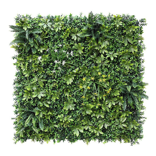 YES4HOMES 5 SQM Artificial Plant Wall Grass Panels Vertical Garden Foliage Tile Fence 1X1M Green - Petal & Stem