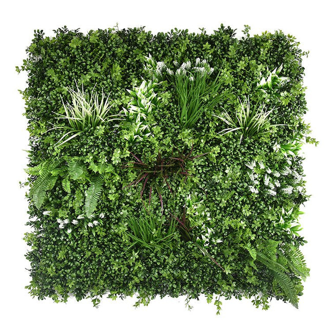 YES4HOMES 5 SQM Artificial Plant Wall Grass Panels Vertical Garden Foliage Tile Fence 1X1M Green - Petal & Stem